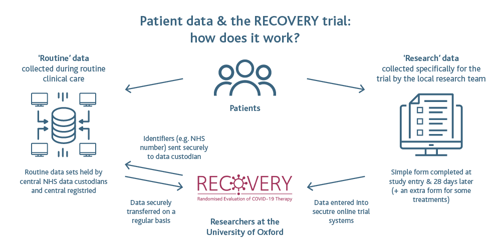 Infographic showing how patient data is used in the trial